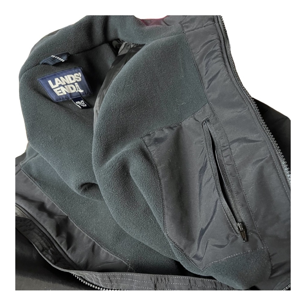LANDS’ END Classic Squall Jacket Mens Big Tall 4XLT Black - Picture 6 of 11